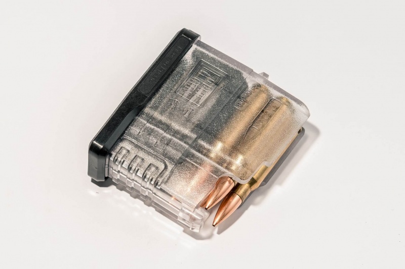Магазин Pufgun на Сайга-308, 5 патронов, прозрачный, арт. Mag Sg308 25-5/Tr